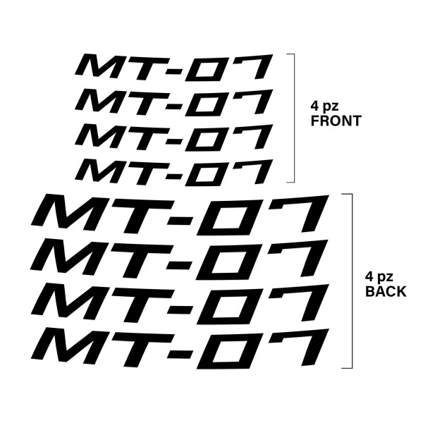 Stickers adhésifs pour l'intérieur des jantes de moto compatibles avec Yamaha MT-07