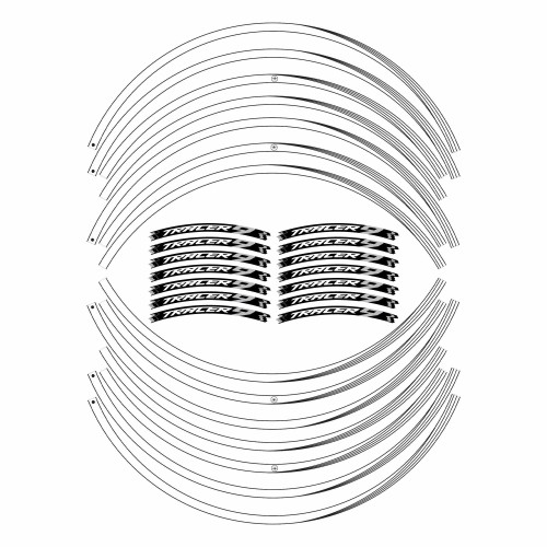 Motorbike rim sticker strips compatible with Yamaha Tracer 9 and GT 2021 - 2024