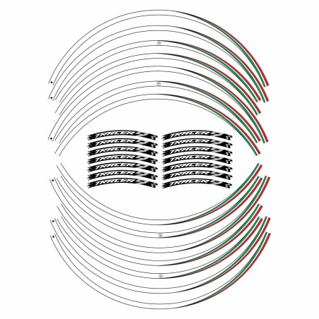 Motorbike rim sticker strips compatible with Yamaha Tracer 9 and GT 2021 - 2024