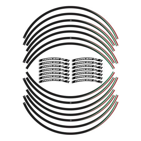 Motorbike rim sticker strips compatible with Yamaha Tracer 9 and GT 2021 - 2024