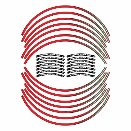Motorbike rim sticker strips compatible with Yamaha Tracer 9 and GT 2021 - 2024