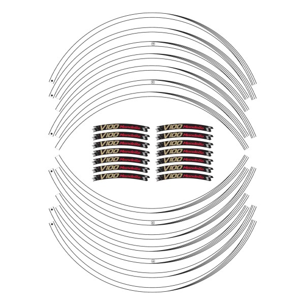 Tiras adhesivas para llantas de moto 17" compatibles con Moto Guzzi V100 Mandello