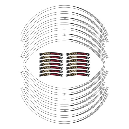 Bandes adhésives pour jantes moto 17" compatibles avec Moto Guzzi V100 Mandello