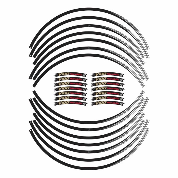 Bandes adhésives pour jantes moto 17" compatibles avec Moto Guzzi V100 Mandello