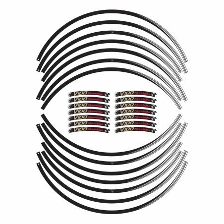 Motorbike wheel rim adhesive strips 17" compatible with Moto Guzzi V100 Mandello