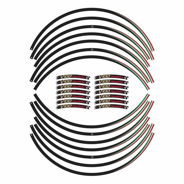 Bandes adhésives pour jantes moto 17" compatibles avec Moto Guzzi V100 Mandello