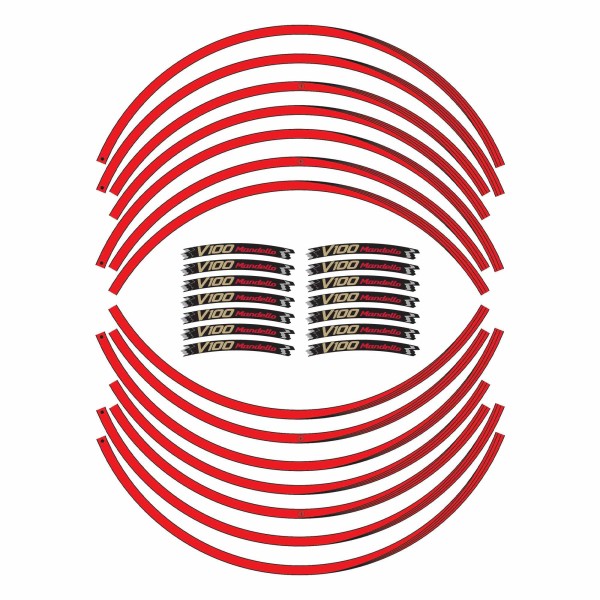 Tiras adhesivas para llantas de moto 17" compatibles con Moto Guzzi V100 Mandello