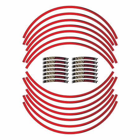 Motorbike wheel rim adhesive strips 17" compatible with Moto Guzzi V100 Mandello