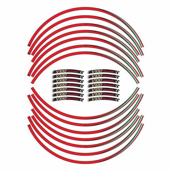 Motorbike wheel rim adhesive strips 17" compatible with Moto Guzzi V100 Mandello