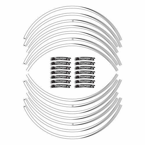 Compatible adhesive strips for Triumph motorbike rim stickers 17 tuning stickers 2