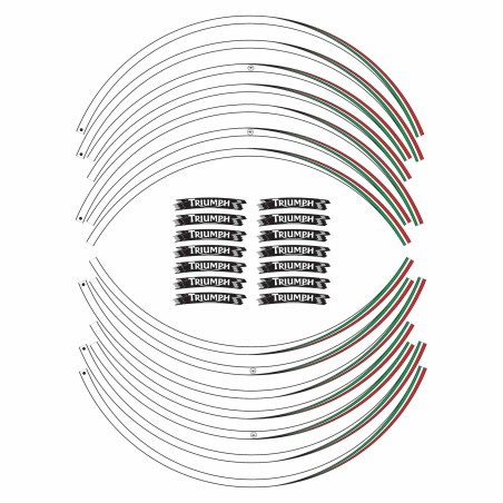 Compatible adhesive strips for Triumph motorbike rim stickers 17 tuning stickers