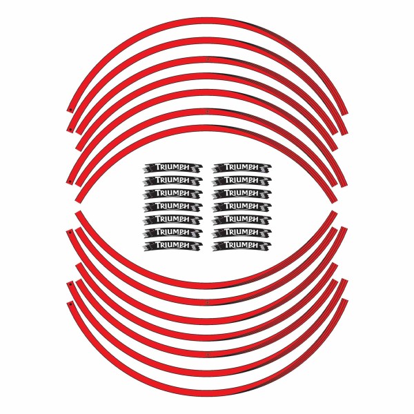 Strisce adesive compatibili per moto Triumph adesivi cerchi 17 stickers tuning