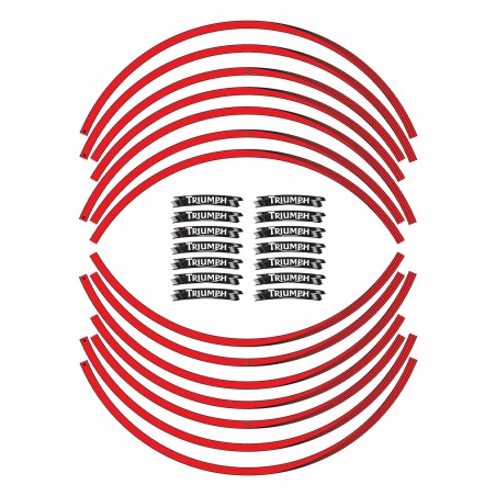 Compatible adhesive strips for Triumph motorbike rim stickers 17 tuning stickers