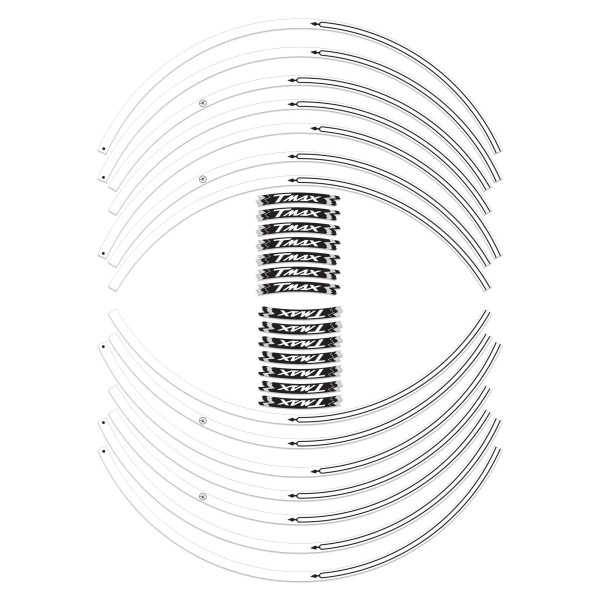 STRISCE ADESIVE per CERCHI compatibili YAMAHA 500-530-560 scooter TMAX 2008-2025