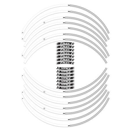 JANTES ADHESIVES STRIPES compatibles YAMAHA 500-530-560 scooter TMAX 2008-2025