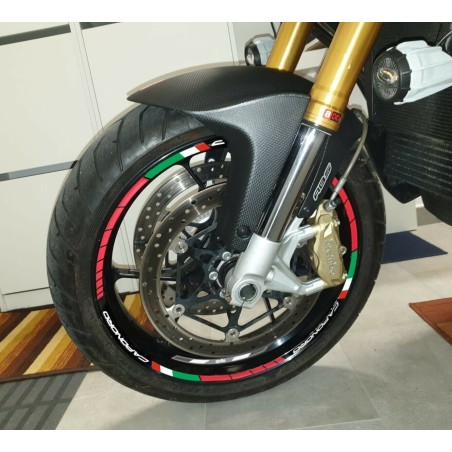 STRISCE ADESIVE per CERCHI MOTO 17" compatibili APRILIA CAPONORD 1200 2013-2016