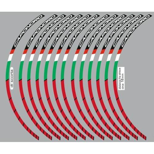 LIGNES ADHESIVES POUR JANTES MOTO 17" compatibles APRILIA CAPONORD 1200 2013-2016 2