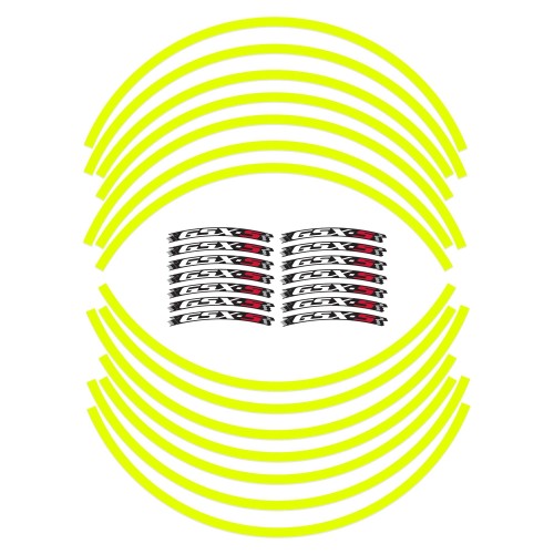 Strisce Adesive per Cerchi Ruote Moto compatibili Con Suzuki GSXS 750-1000 Fluo 2