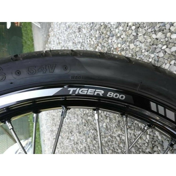 Tiras adhesivas 17-21 x ruedas moto compatible Triumph Tiger 800 XCx 2018-2020