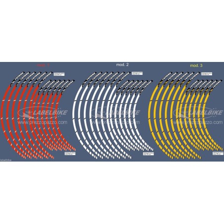 STRISCE ADESIVE CERCHI 17-21 POLLICI compatibili x MOTO YAMAHA TENERE XT660 660Z