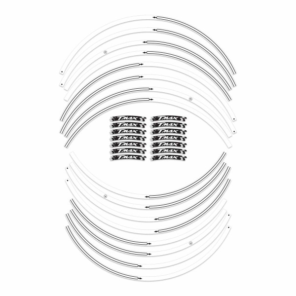 ADHESIVE Tmax STRIPS für RIMS kompatibel YAMAHA 500 Roller T MAX 2001-2007