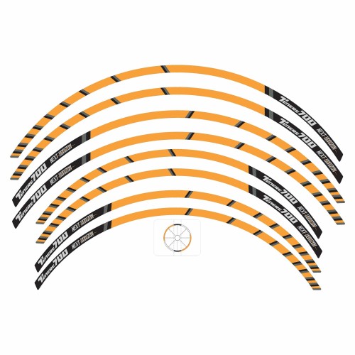 Bandes autocollantes pour jantes moto compatibles avec Yamaha Tenere 700 2023 Tech Kamo 2