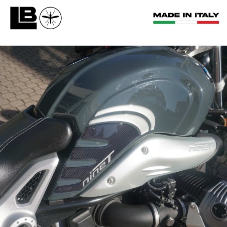 Adesivi 3D Protezioni laterali serbatoio moto compatibili con BMW R nineT