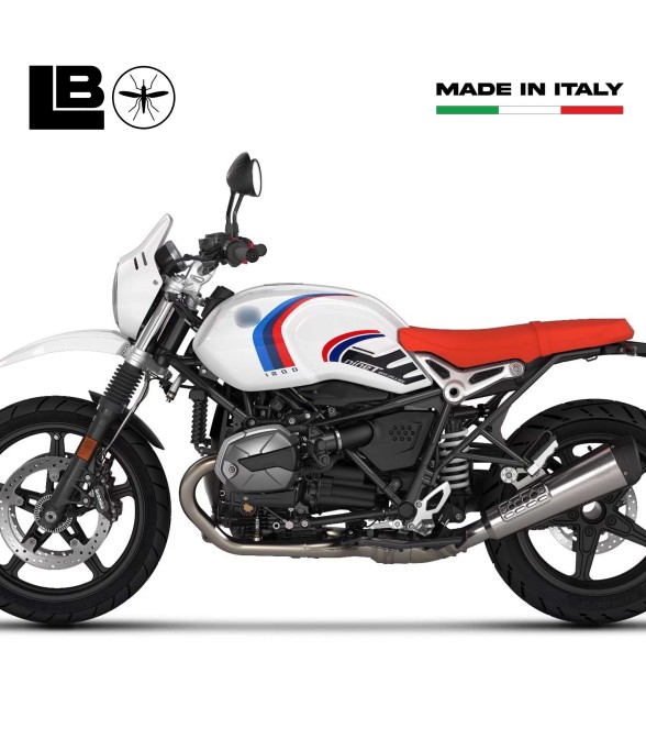 Autocollants 3D Protections latérales de réservoir de moto compatibles avec BMW R nineT
