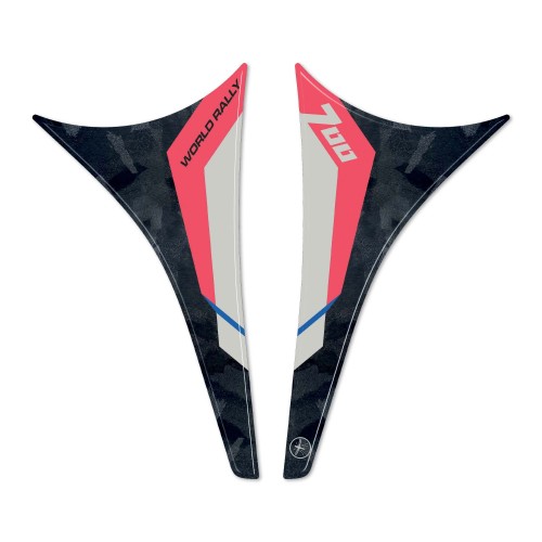 Deux autocollants 3D de protection de réservoir de moto compatibles avec Yamaha Tenere 700 World Rally 2