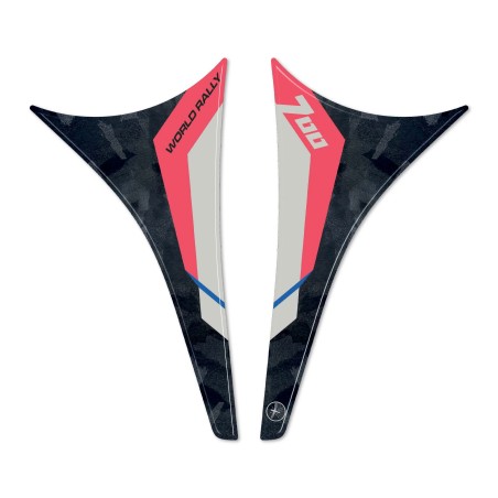 Dos adhesivos 3D para el protector del depósito de la moto compatibles con la Yamaha Tenere 700 World Rally