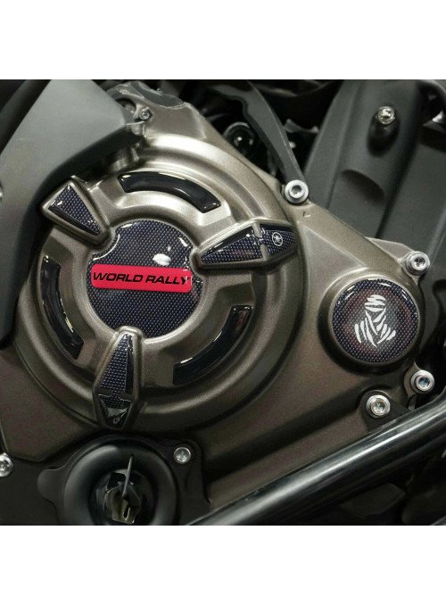 Autocollants 3D de protection du carter de vilebrequin compatibles avec le Yamaha Tenere 700 World Rally
