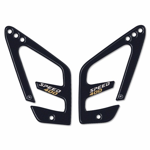 Adesivi 3D Protezioni Battitacco pedane moto compatibili con Triumph Speed 400 2