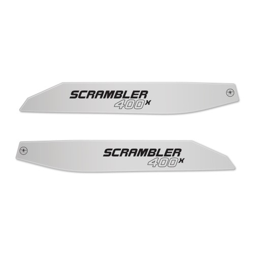 Adesivi 3D Protezioni Paramani moto compatibili con Triumph Scrambler 400 X 2