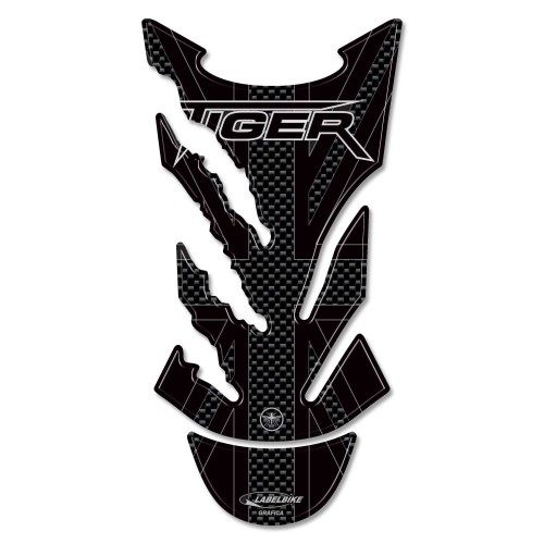 ADESIVI/STICKERS PARASERBATOIO 3D CARBONIO compatibile per MOTO TRIUMPH TIGER 2