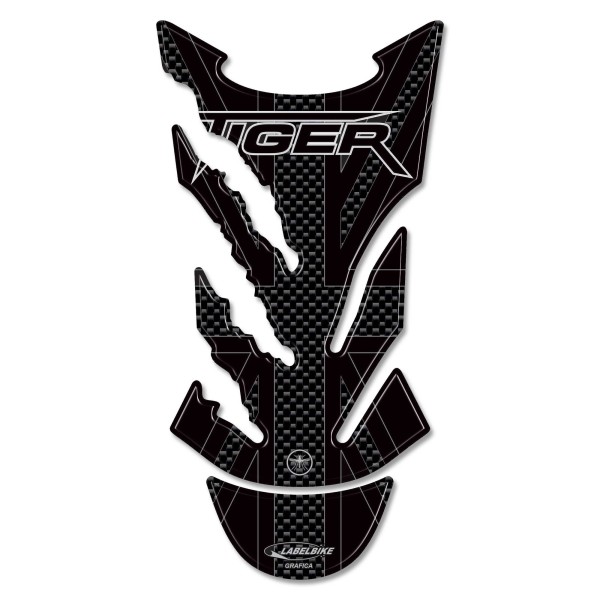 ADESIVI/STICKERS PARASERBATOIO 3D CARBONIO compatibile per MOTO TRIUMPH TIGER