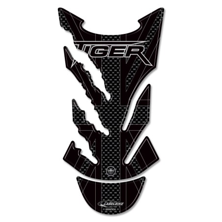 ADESIVI/STICKERS PARASERBATOIO 3D CARBONIO compatibile per MOTO TRIUMPH TIGER