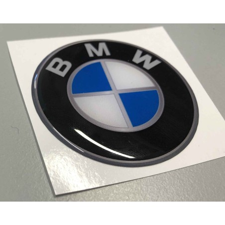 ADESIVO tondo in Resina 3D LOGO Compatibile per BMW AUTO-MOTO Diametro 50 mm