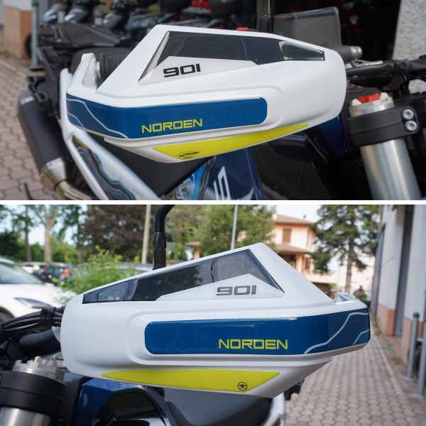 Adesivi 3D Protezioni Paramani moto compatibili con Husqvarna Norden 901 2023-25
