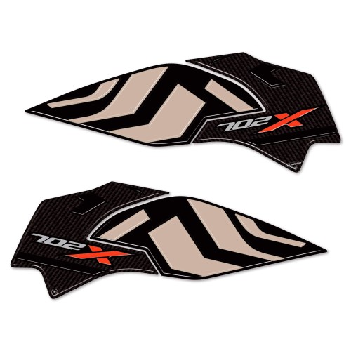 3D Stickers Side protectors compatible with Benelli TRK 702X beige 2024-2025 2