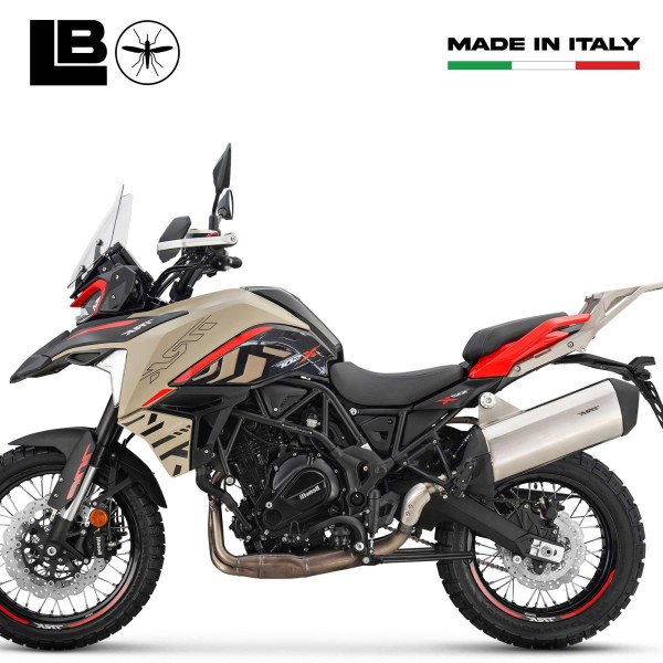 Stickers 3D Protections latérales compatibles avec Benelli TRK 702X beige 2024-2025