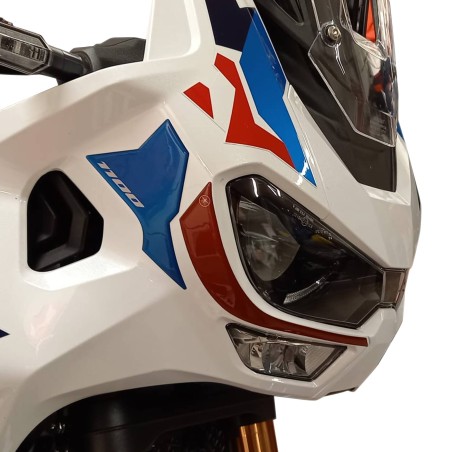 Adesivi 3D protezioni frontale moto compatibili con Honda Africa Twin Adv 2024-5