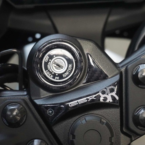 3D Aufkleber Schutzzone Zündschlüssel Motorrad kompatibel mit Suzuki GSX-8R