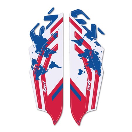 Adesivi 3D protezioni laterali serbatoio moto compatibile con BMW F800 GS 2024