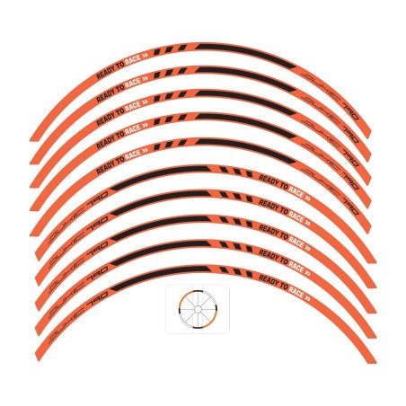 Adhesive strips for motorbike wheel rims compatible with KTM 790 Duke 2018-2024