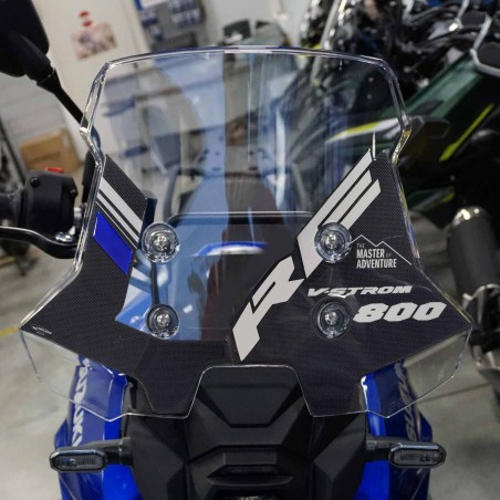 Pegatina de gel 3D compatible con el protector de parabrisas de la moto Suzuki V-Strom 800RE