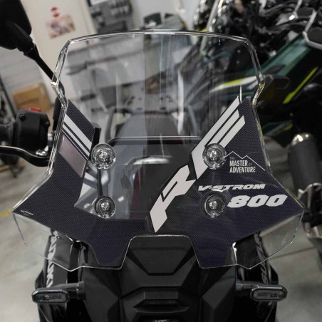 Sticker 3D Gel compatible avec le pare-brise de la moto Suzuki V-Strom 800RE