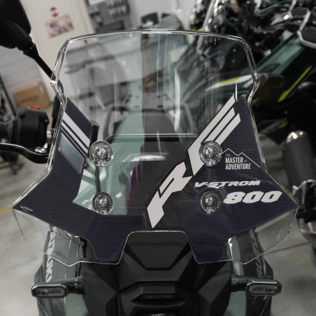 3D Gel-Aufkleber kompatibel mit Suzuki V-Strom 800RE Motorrad Windschutzscheibe Schutz