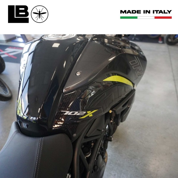 Aufkleber 3D Motorradtank Seitenschutz kompatibel mit Benelli TRK 702X