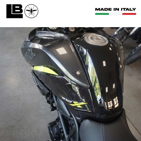 Adesivi 3D Protezioni laterali serbatoio moto compatibili con Benelli TRK 702X