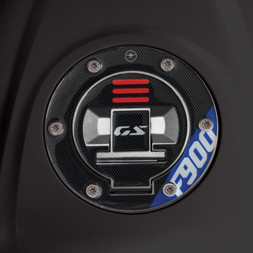 Protection 3D adhésive pour bouchon de réservoir de moto compatible avec BMW F900 GS 2024
